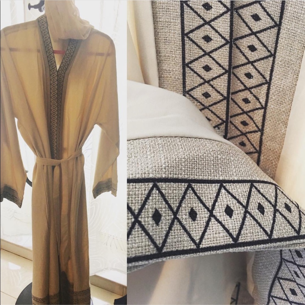 🦒 Custom Design Linen Abaya Duster from Dubai